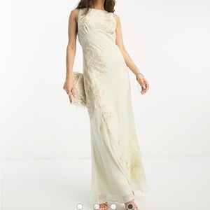 Sleeveless Embroidered Sheath Maxi Dress
